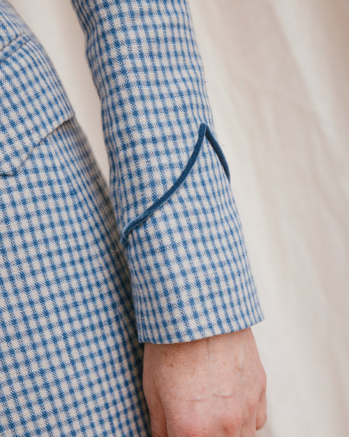 Commodore Coat Linen Check