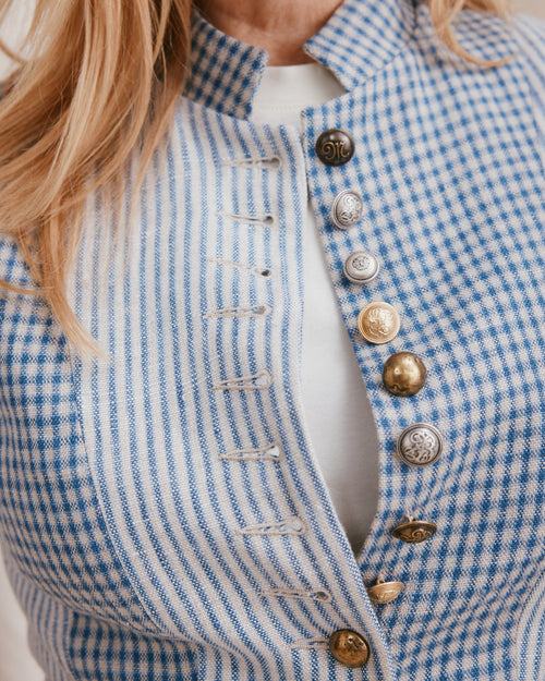 Clipper Waistcoat Patch Linen
