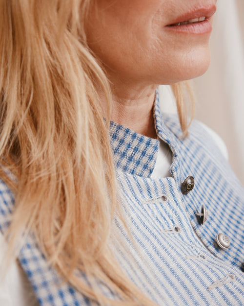 Clipper Waistcoat Patch Linen