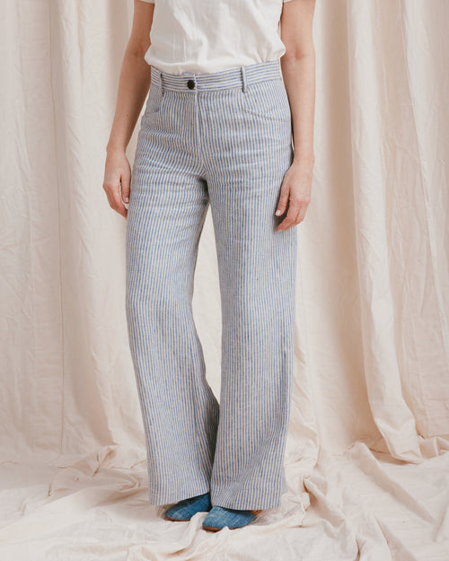 Margo Trousers Linen Stripe