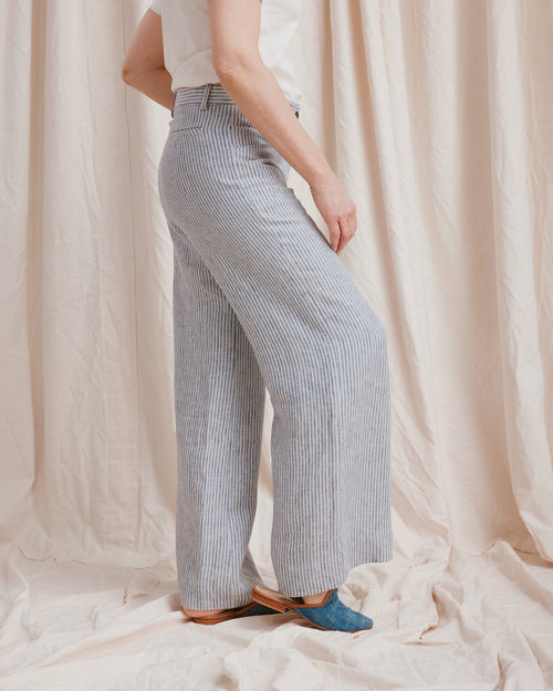 Margo Trousers Linen Stripe
