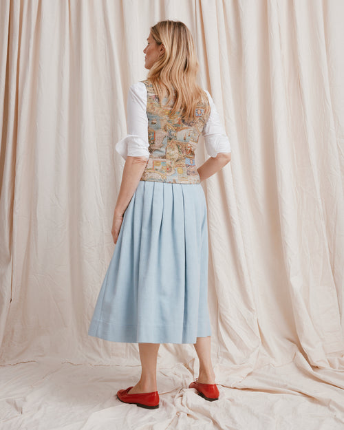 Grace Pocket Skirt Duck Egg
