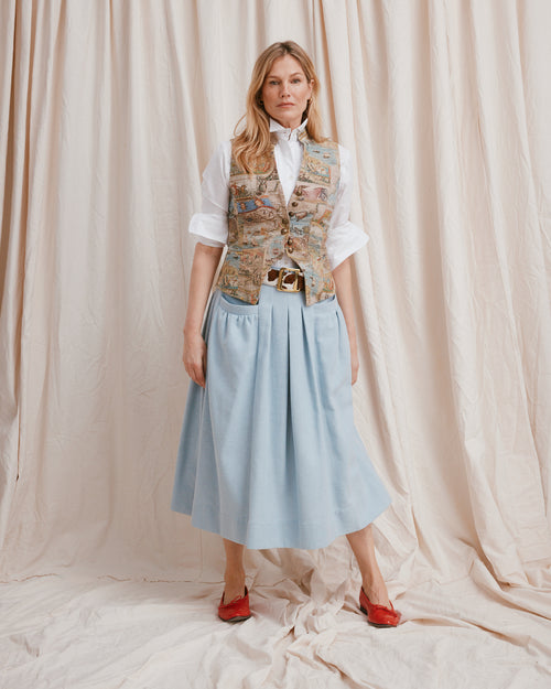Grace Pocket Skirt Duck Egg