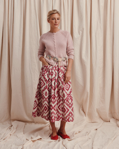 Grace Pocket Skirt Ikat Pink