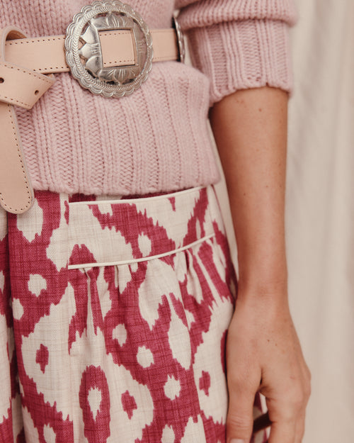 Grace Pocket Skirt Ikat Pink
