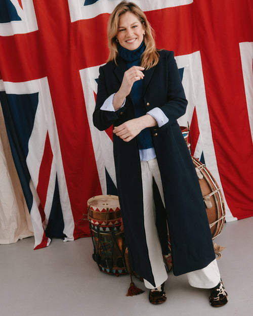 Woodall Coat Navy Blue