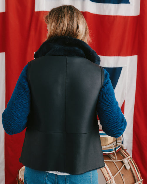 Reversible Shearling Gilet