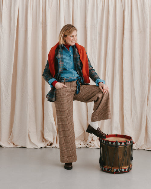 Military Jacket Teal Tartan