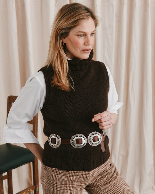 MOLOH Neck Sleeveless Chocolate