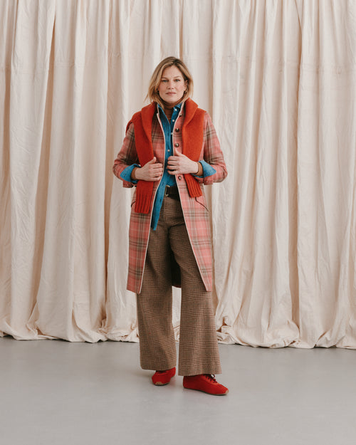 Hornblower Coat Pink Plaid
