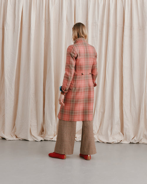 Hornblower Coat Pink Plaid