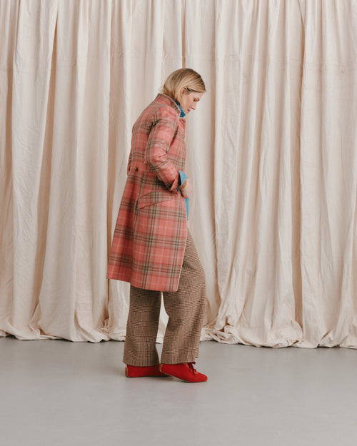 Hornblower Coat Pink Plaid