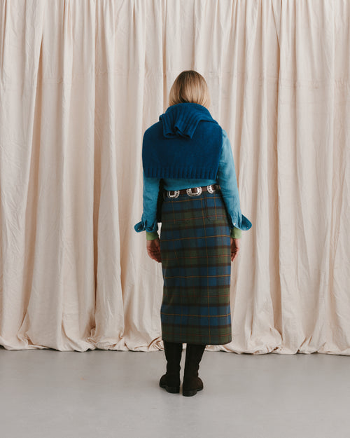 Indian Wrap Skirt Plaid