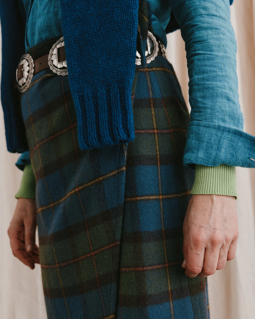 Indian Wrap Skirt Plaid