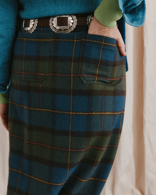 Indian Wrap Skirt Plaid