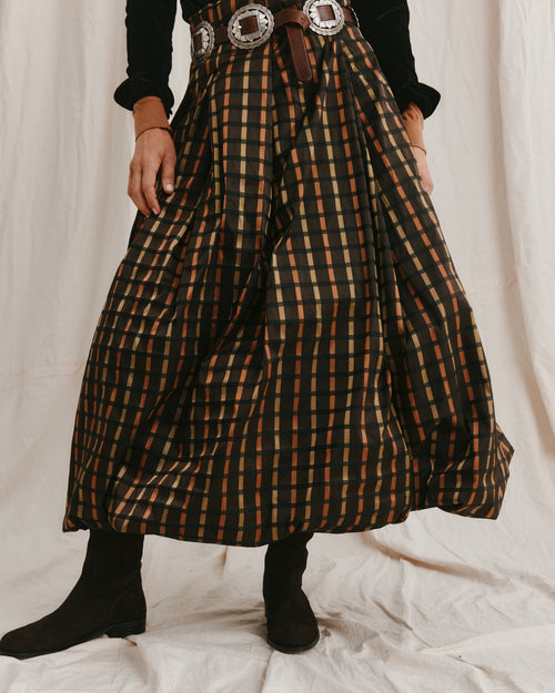 Darcy Skirt Chocolate Taffeta