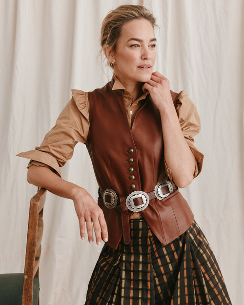 Vespa Waistcoat Leather