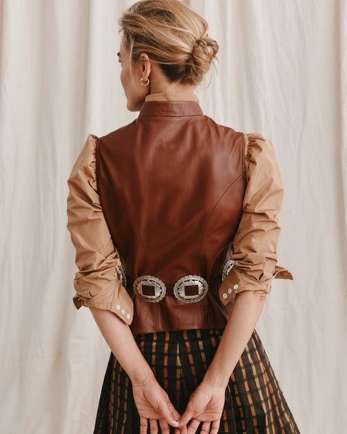 Vespa Waistcoat Leather