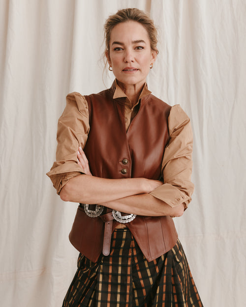 Vespa Waistcoat Leather