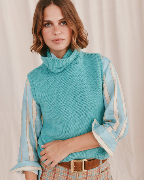 MOLOH Neck Sleeveless Aquamarine