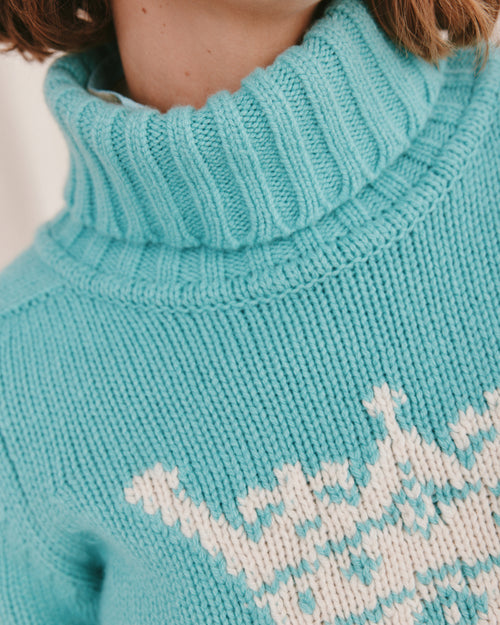 The Crown MOLOH Neck Aquamarine
