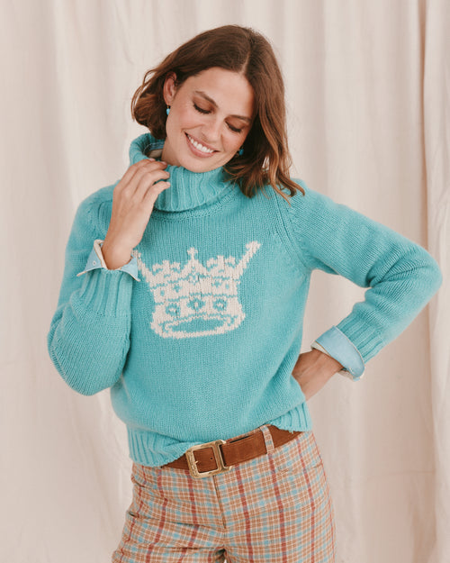 The Crown MOLOH Neck Aquamarine