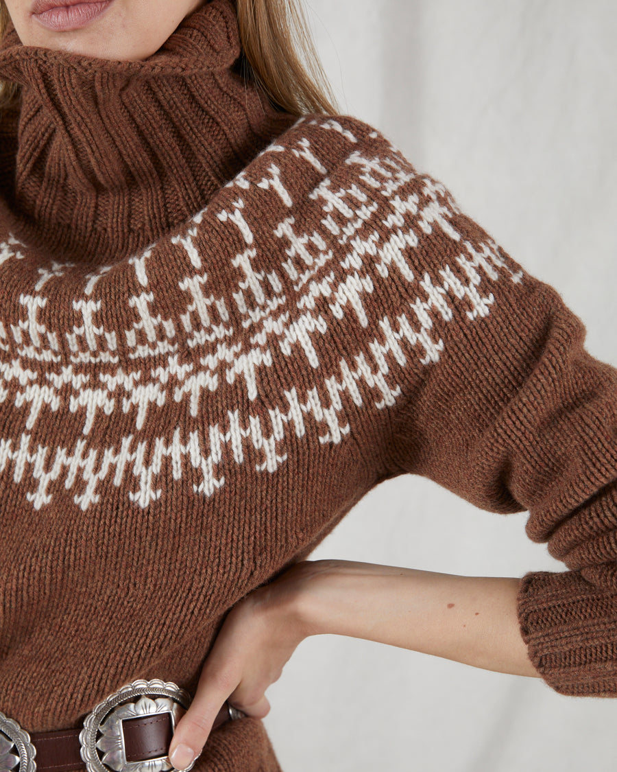 MOLOH Neck Fair Isle Hazelnut