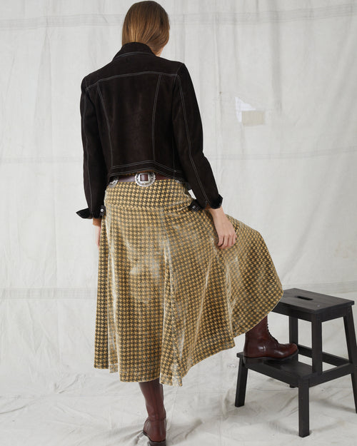 Prairie Skirt Velvet Check