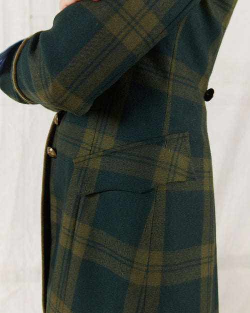 Commodore Coat Green Plaid