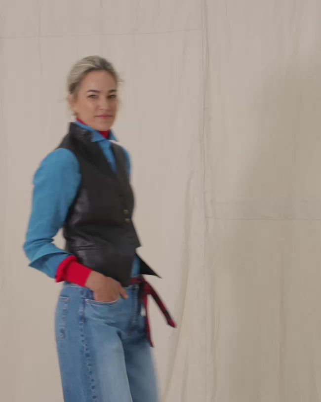 Vespa Waistcoat Leather