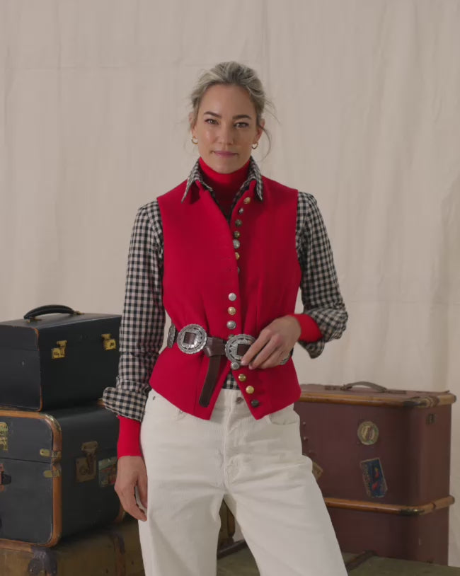 Clipper Waistcoat Scarlet