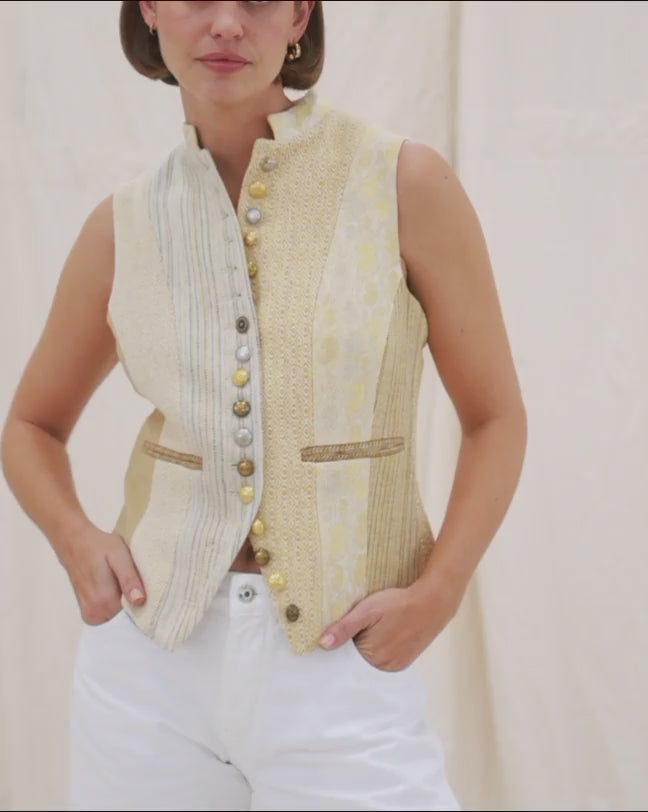 Clipper Waistcoat Yellow Patch