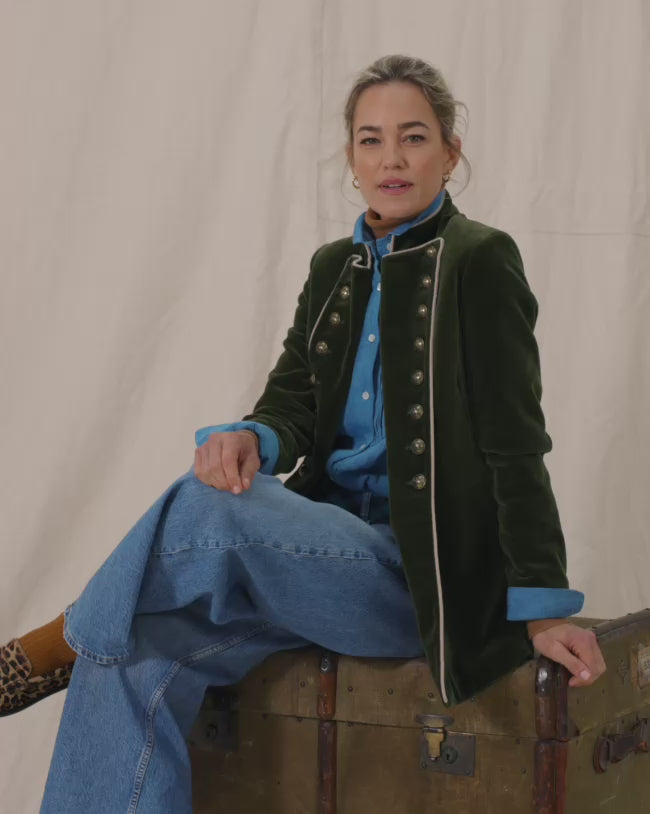 Military Jacket Velvet Moss