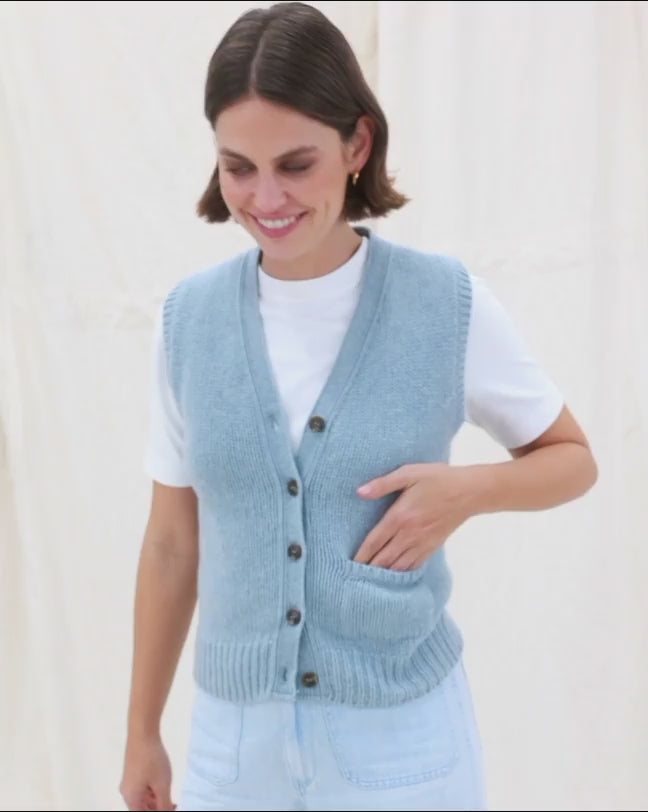 MOLOH's Knitted Waistcoat Light Blue