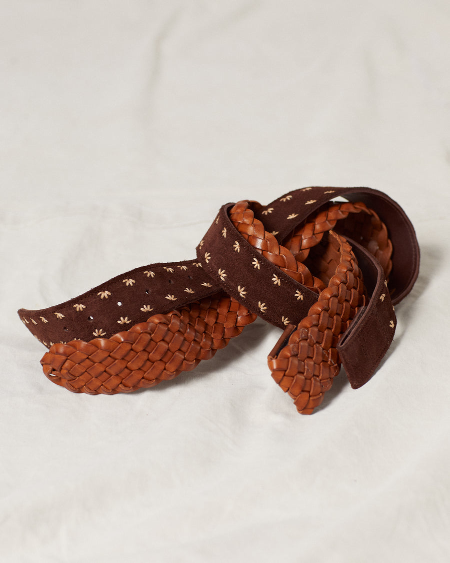 Hand Plaited Leather Belt Straps