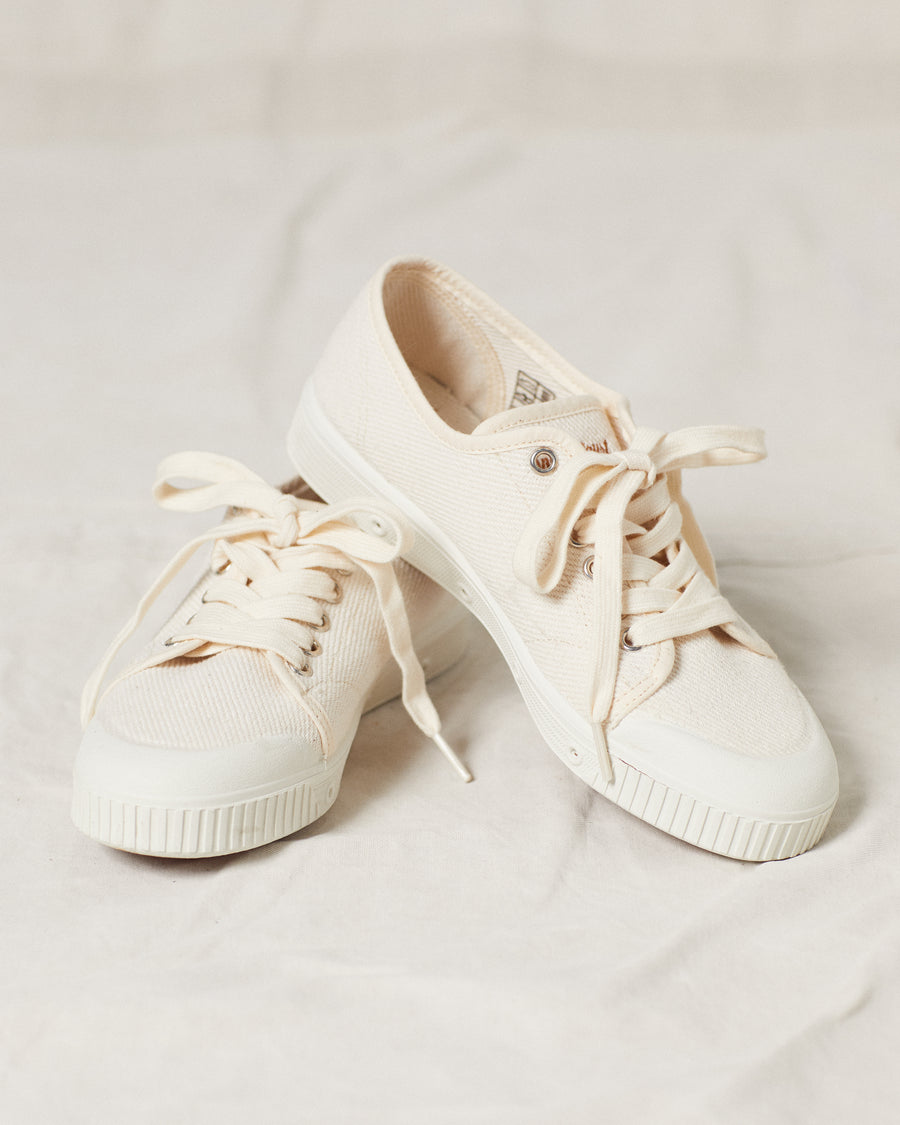 Spring Court Plimsolls Ecru – MOLOH - Main Image