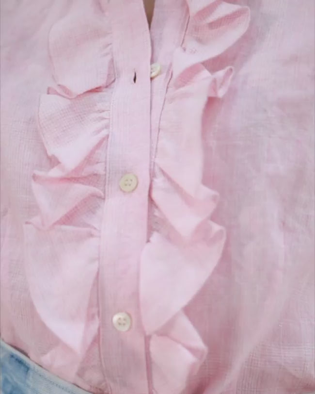 Single Frill Shirt Pink